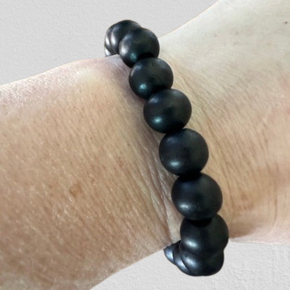 Black Bead Bracelet